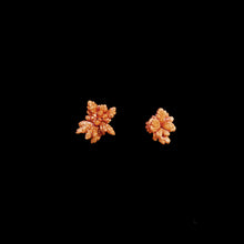 Load image into Gallery viewer, "Golden Coral" Earring Art Jewelry with Copper Crystal