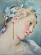 Load image into Gallery viewer, Pearl Earring with 14k gold tassel