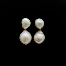 Load image into Gallery viewer, Double Baroque Pearl Earring