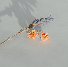 Load image into Gallery viewer, "Golden Coral" Earring Art Jewelry with Copper Crystal