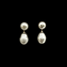 Load image into Gallery viewer, Double Baroque Pearl Earring
