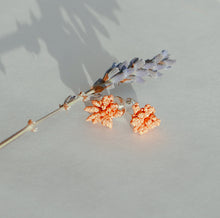 Load image into Gallery viewer, &quot;Golden Coral&quot; Earring Art Jewelry with Copper Crystal
